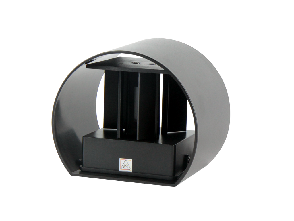Buitenwandlamp LED 2x3W 4000K IP54 zwart CILINDER LITE