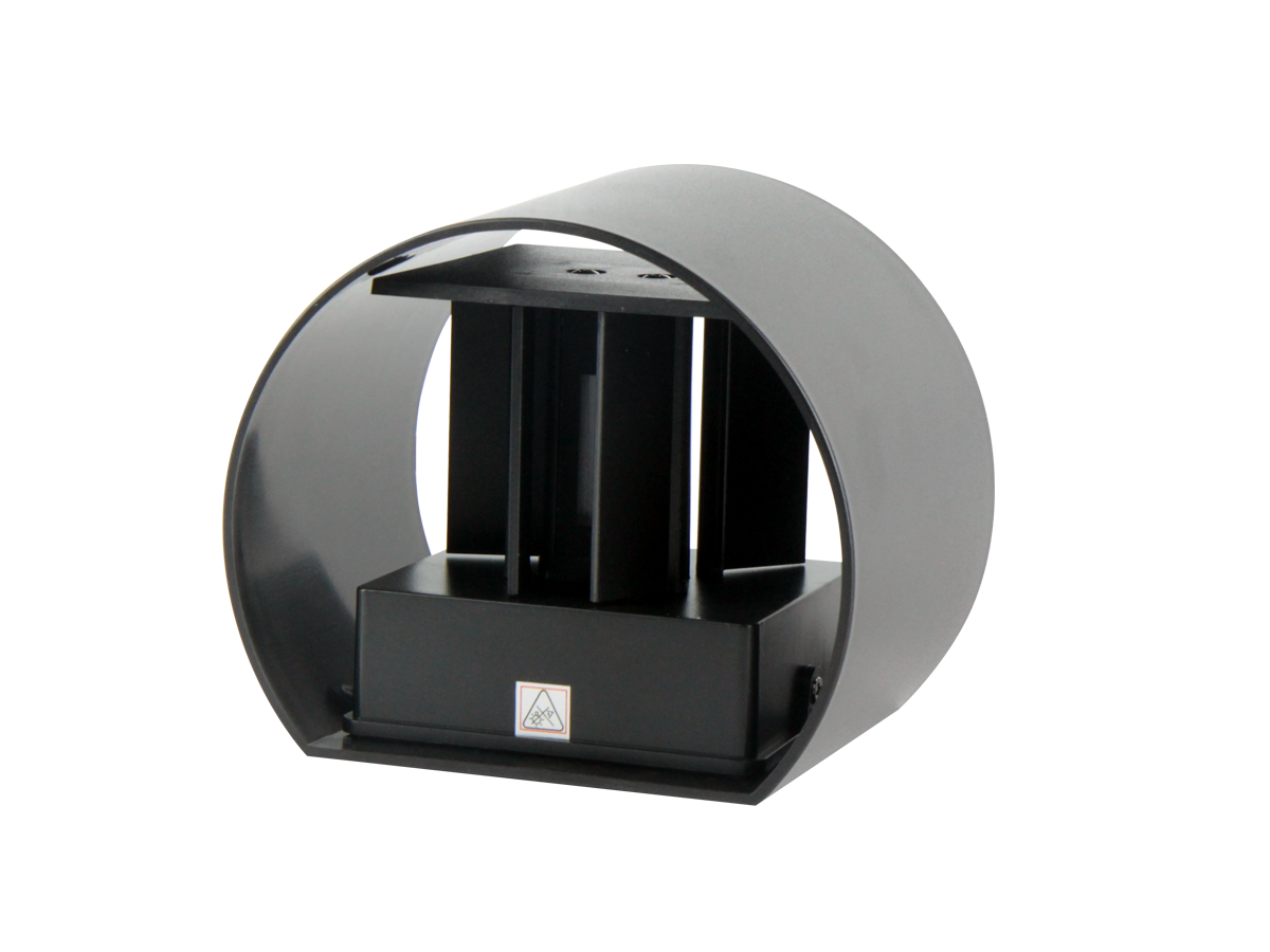 Buitenwandlamp LED 2x3W 4000K IP54 zwart CILINDER LITE