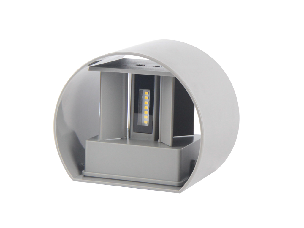 Buitenwandlamp LED 2x3W 4000K IP54 grijs CILINDER LITE