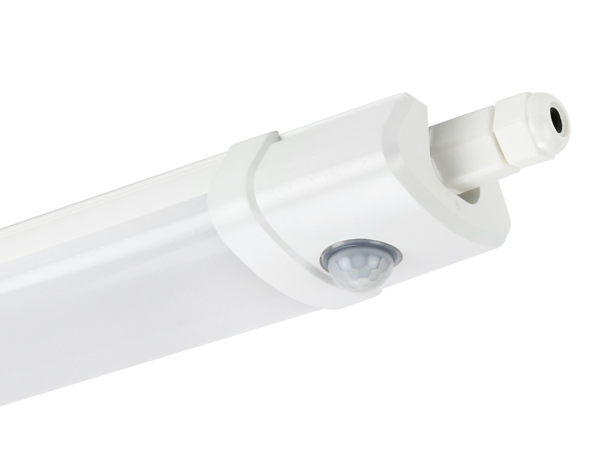 Hermetische armatuur TRI-PROOF 4000K 40W 4800lm IP65 120cm grijs LITE PIR