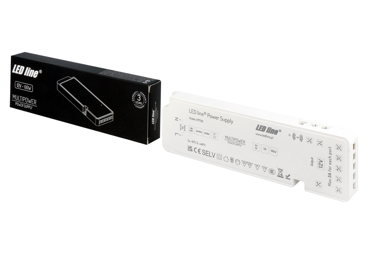 Voeding MULTIPOWER 60-12 5A 60W 12V IP20