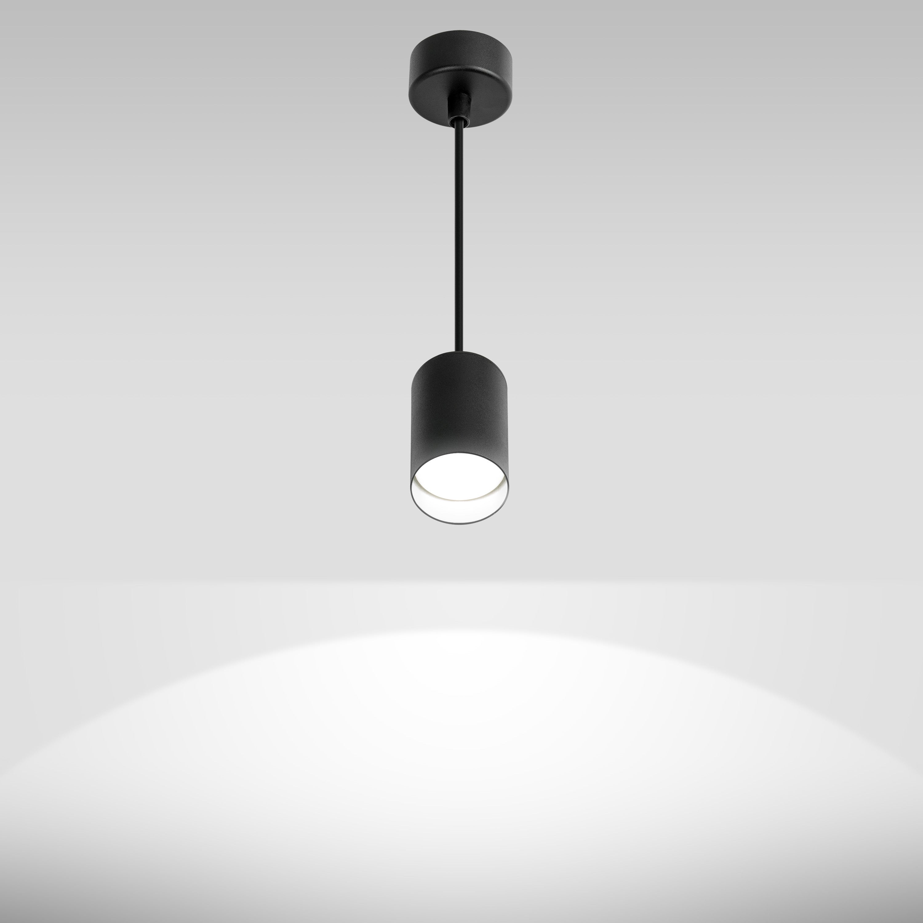 Hangende plafondarmatuur PIPE GU10 rond IP20 zwart LITE