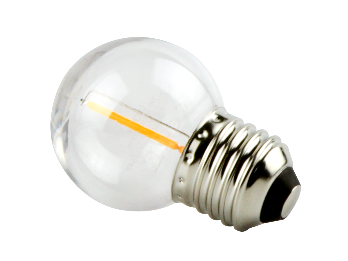 LED-lamp E27 2700K 1W 50lm 230V 270° FILAMENT G45 Glas GIRLANDA LITE