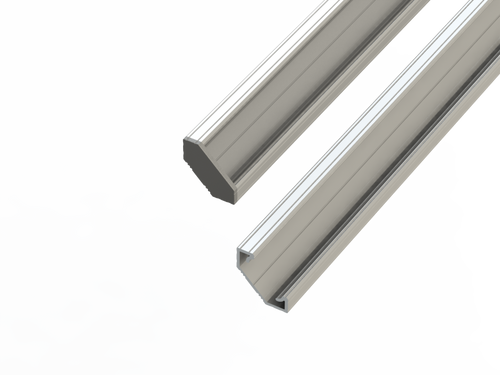 Aluminium hoekprofiel geanodiseerd 2 meter + snelle melk