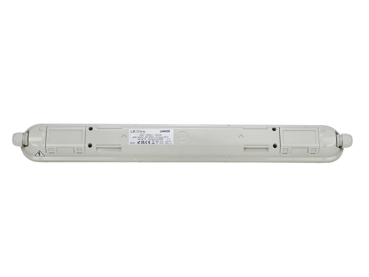 Hermetische armatuur LINKER 4000K 21W 3150lm IP65 60cm grijs PRIME