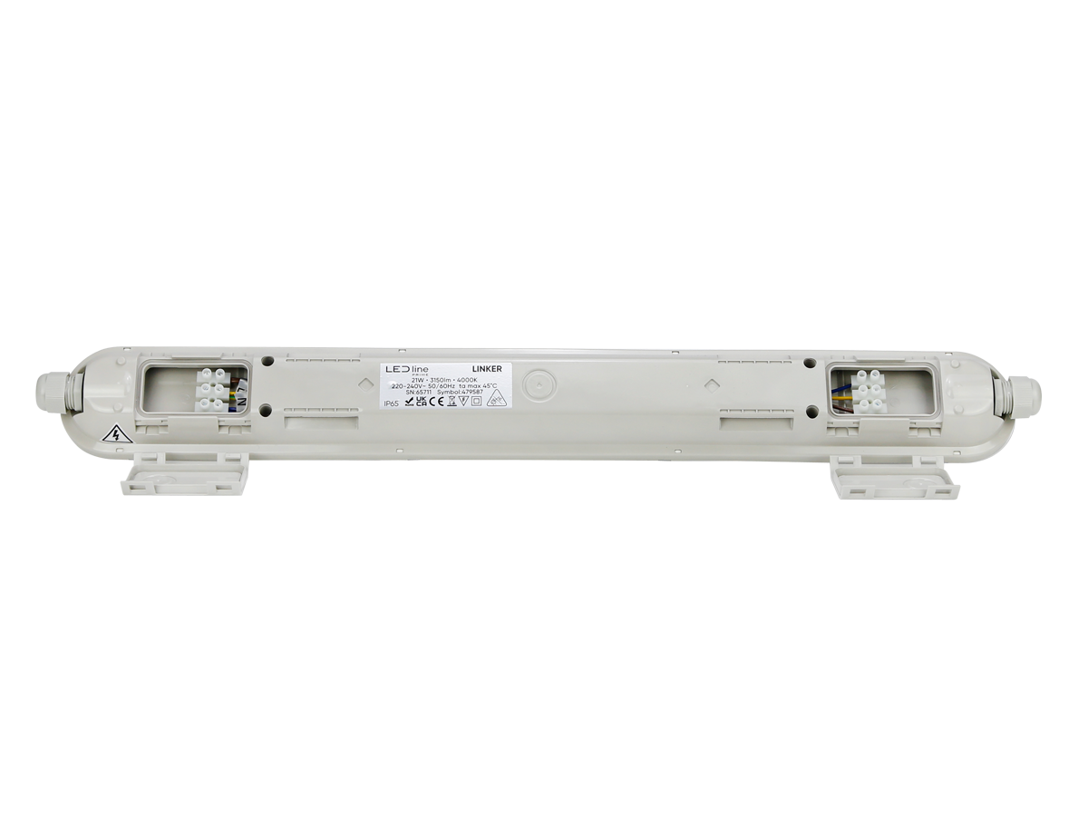 Hermetische armatuur LINKER 4000K 21W 3150lm IP65 60cm grijs PRIME noodmodule AW 3h AT