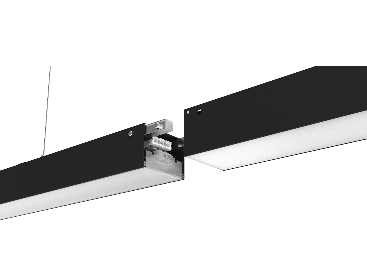 Lineaire armatuur FUSION 4000K 20W 2600lm 30*90° IP20 60cm zwart PRIME