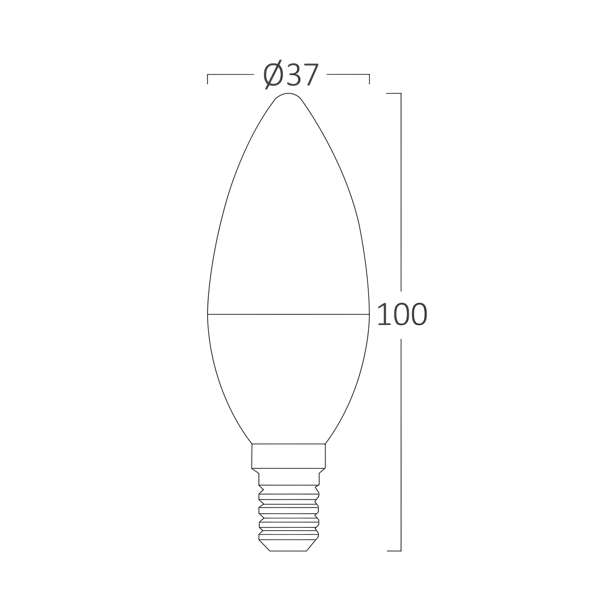 Braytron Advance LED Lamp 5W E14 3000K C37