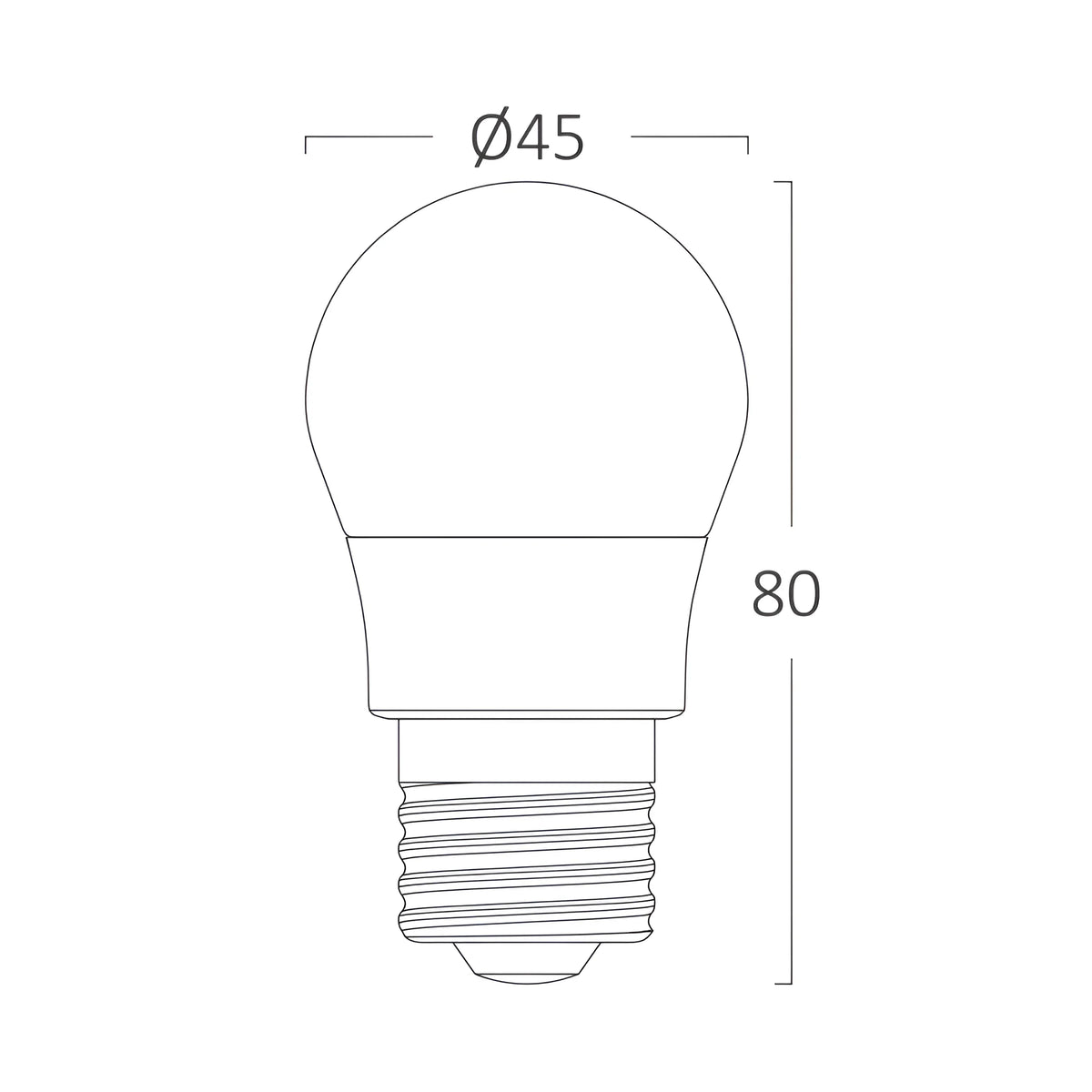 Braytron Advance LED Lamp 5W E27 4000K G45
