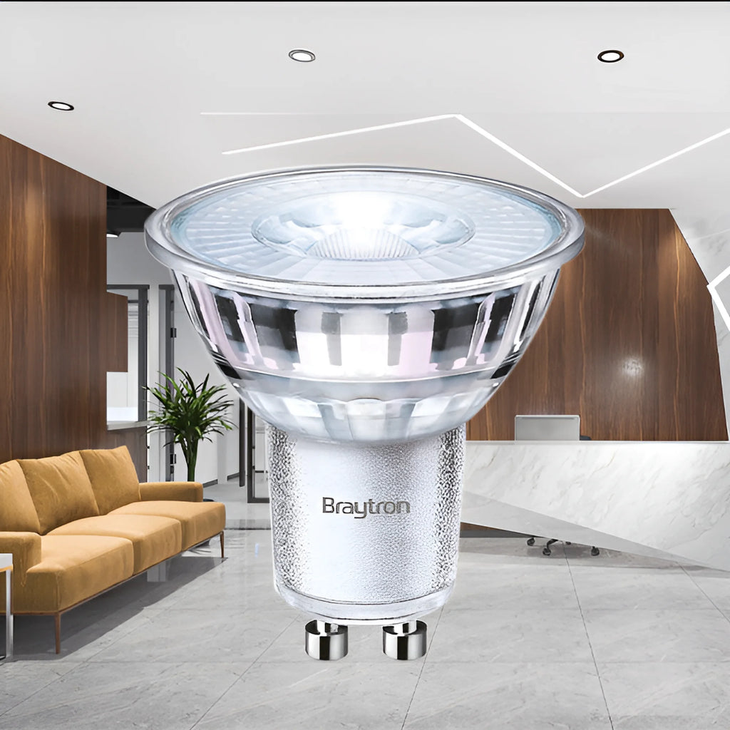 Braytron Premium LED Lamp 5.5W GU10 4000K 38D DIM GLS