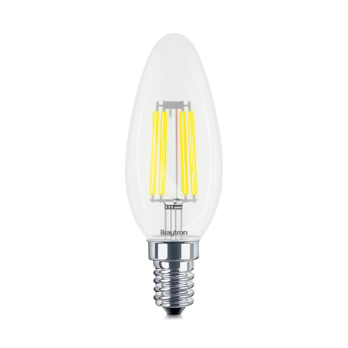 Braytron Advance LED Lamp 4W E14 3000K Transparant C35