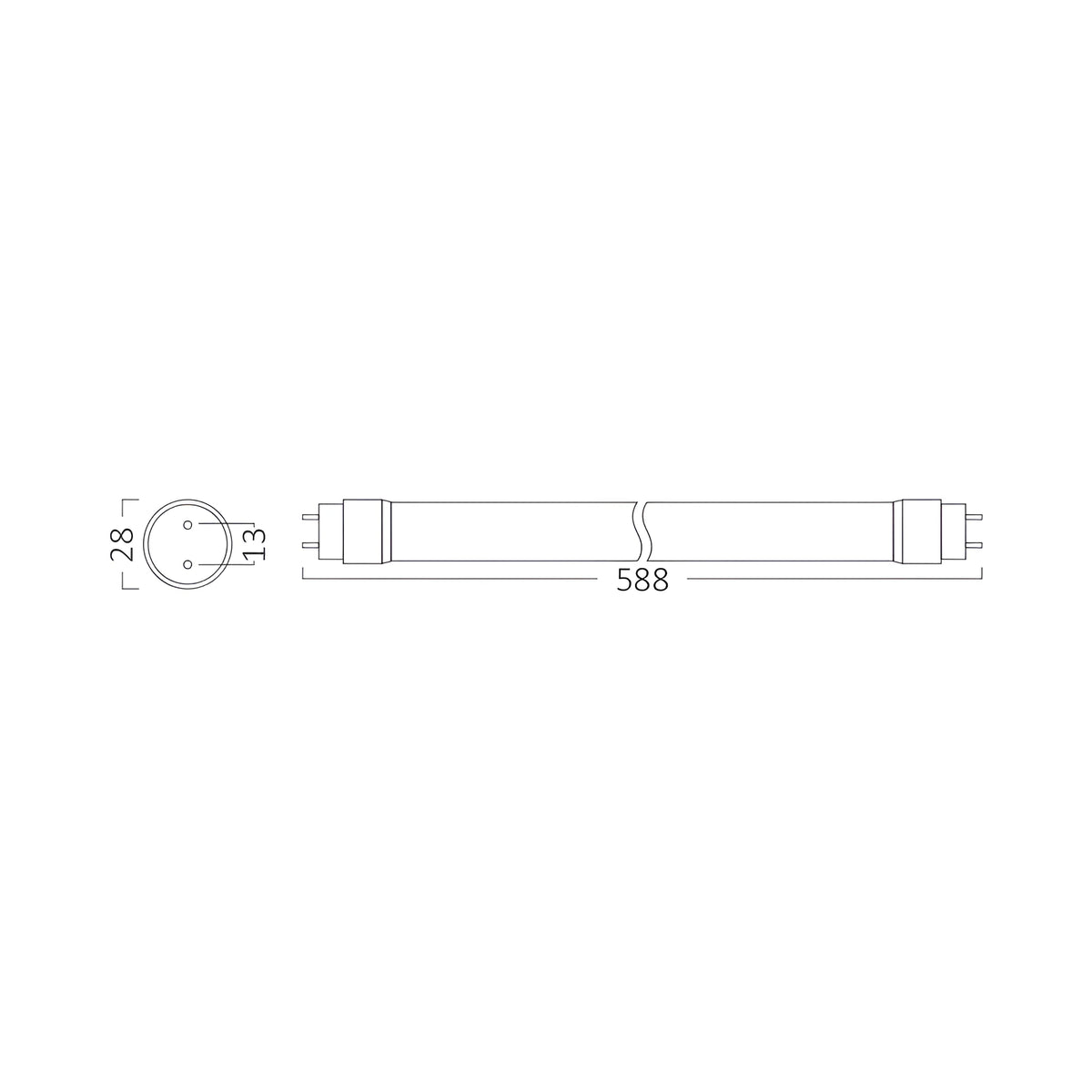 Braytron Advance LED Buis 9W G13 3000K DB T8 GLS