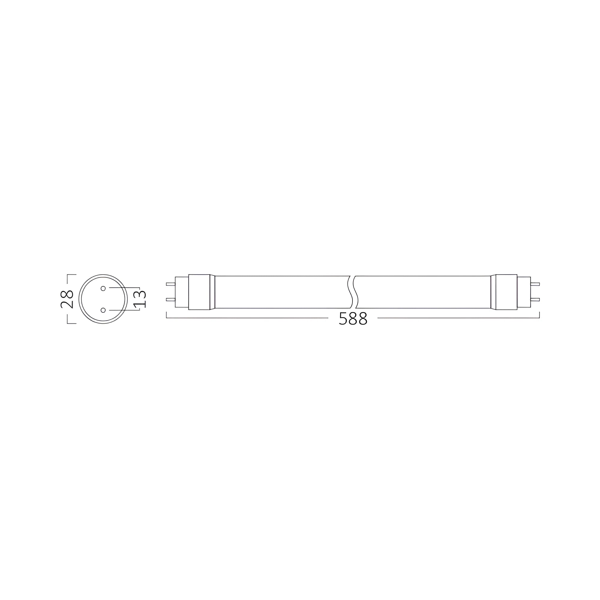 Braytron Advance LED Buis 9W G13 3000K SG T8 GLS