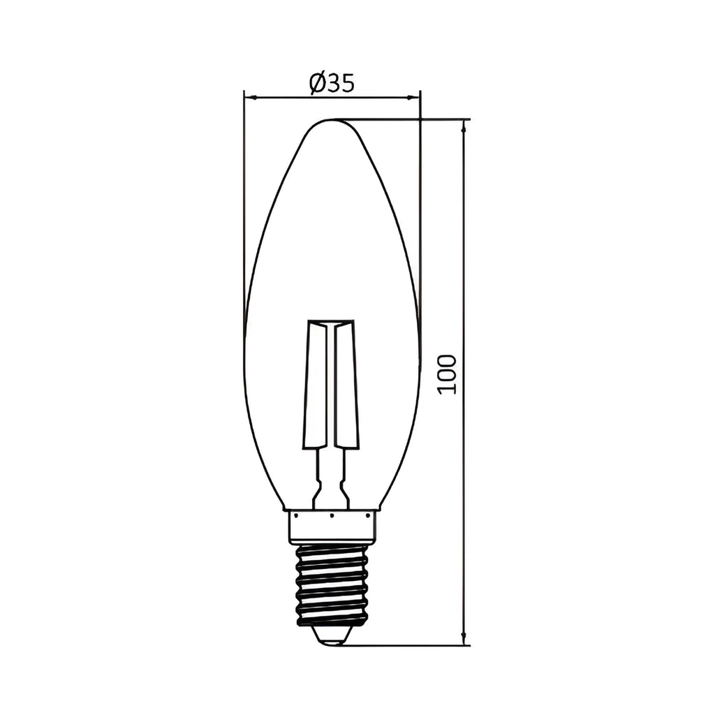 Braytron Advance LED Lamp 4W E14 2200K C35 AMB DIM