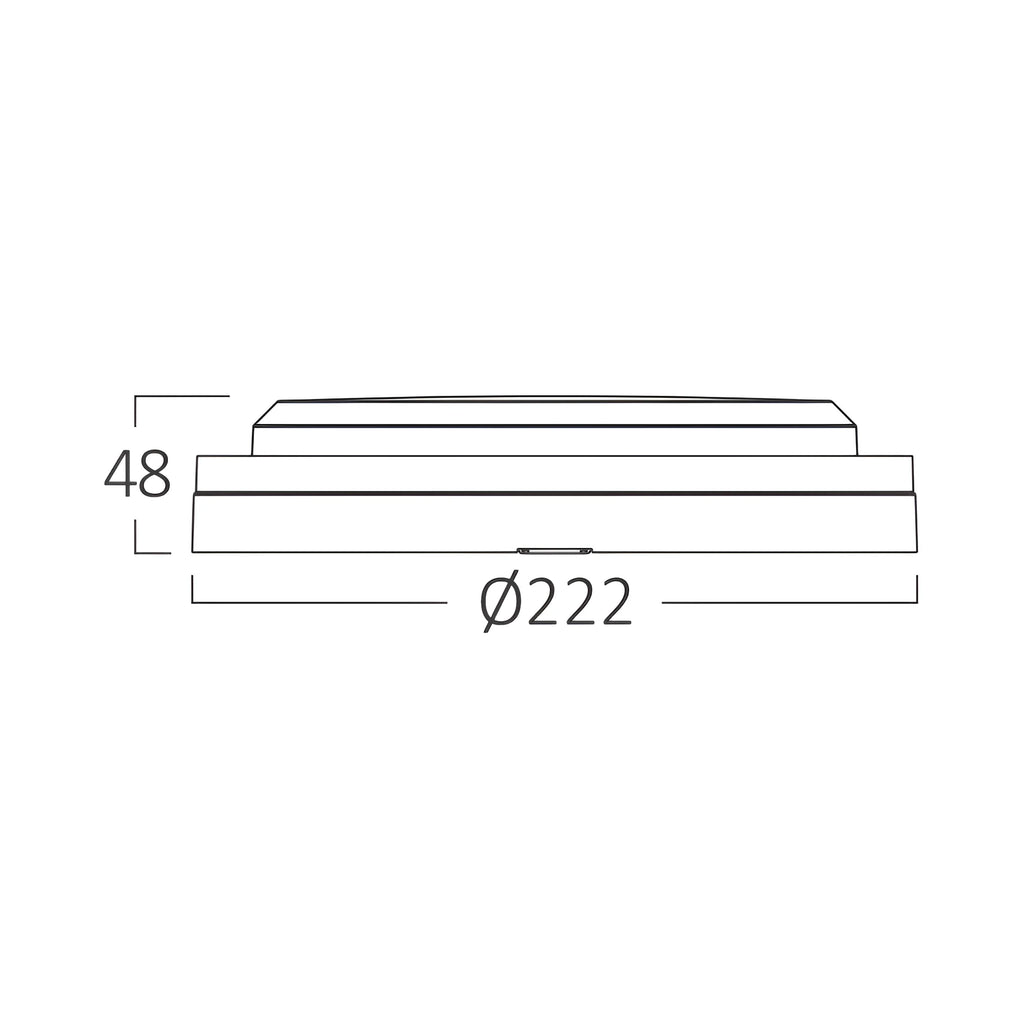 Braytron Bulkhead LED Bulkhead-armatuur 18W IP65 Wit RND SNS 3IN1