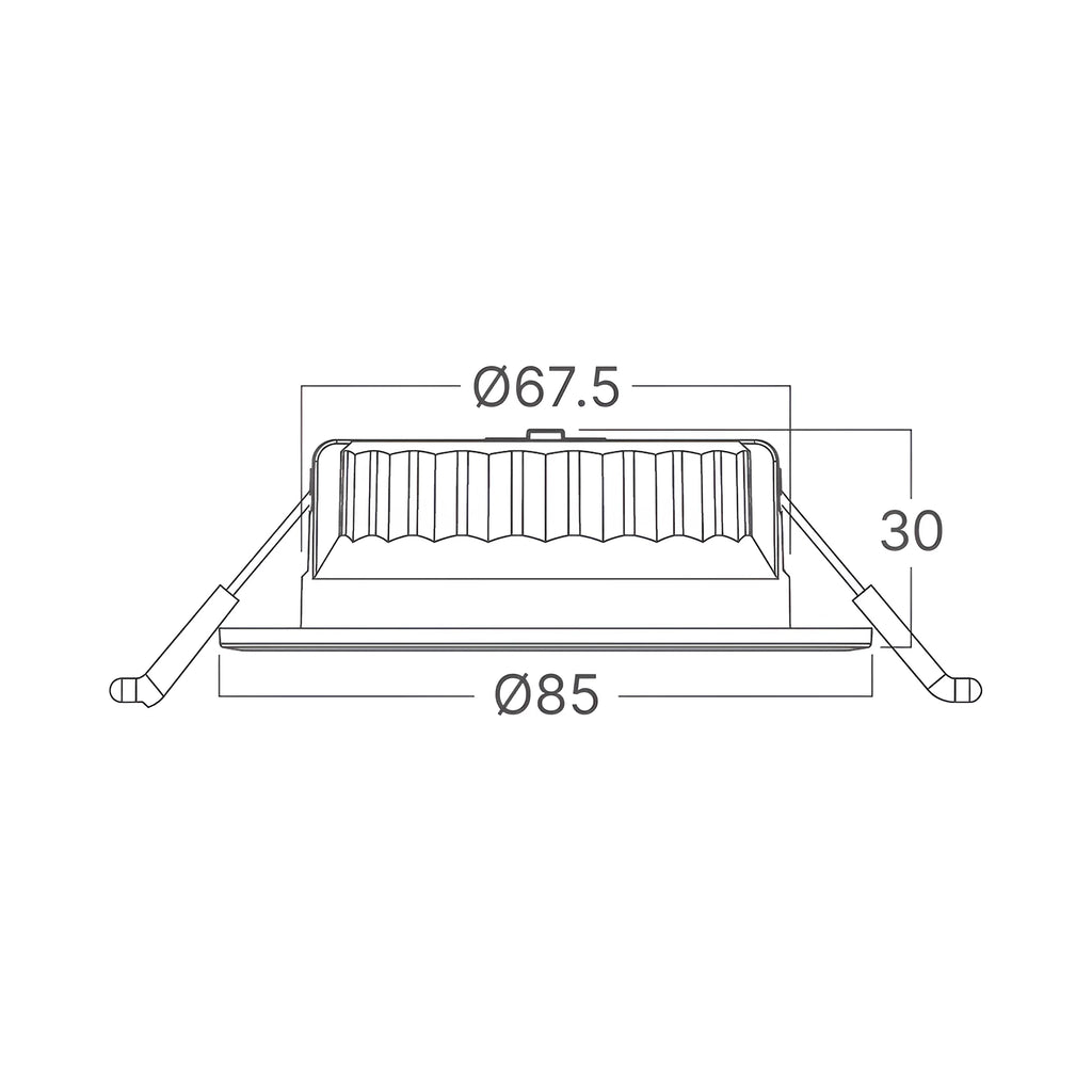 Braytron G6 D85 Spot 6.5W IP20 RND WHT/WHT DIM 3IN1