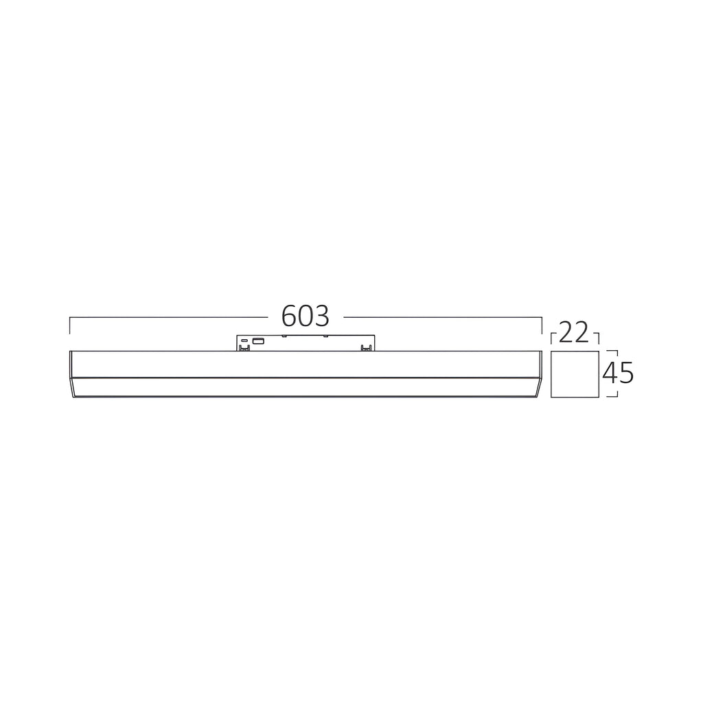 Braytron M20 Magneetrail Lineair 18W 48VDC Zwart LNR600 TUYA LAN