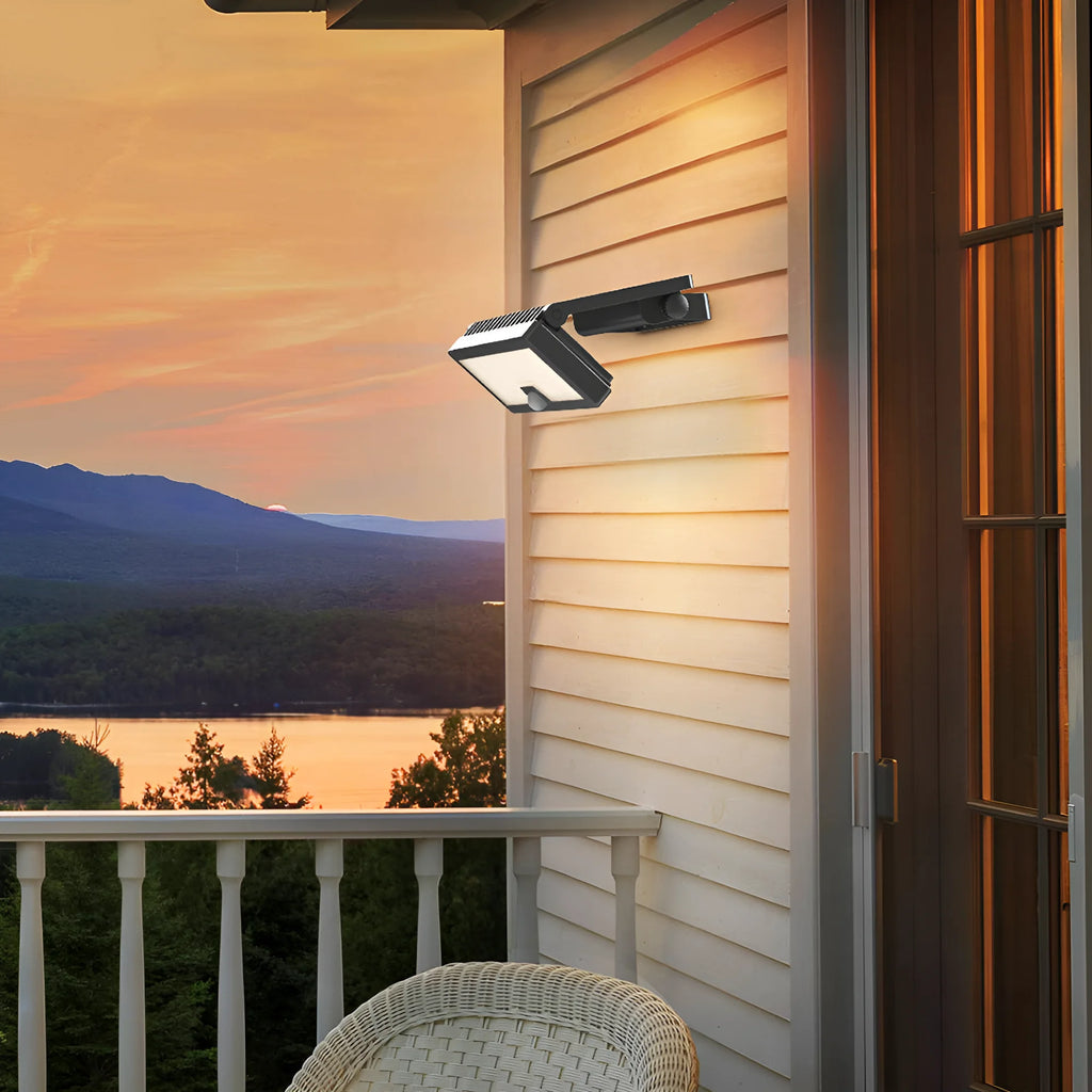 Braytron Solaris Solar Wandlamp 10W IP54 Zwart W3 3IN1