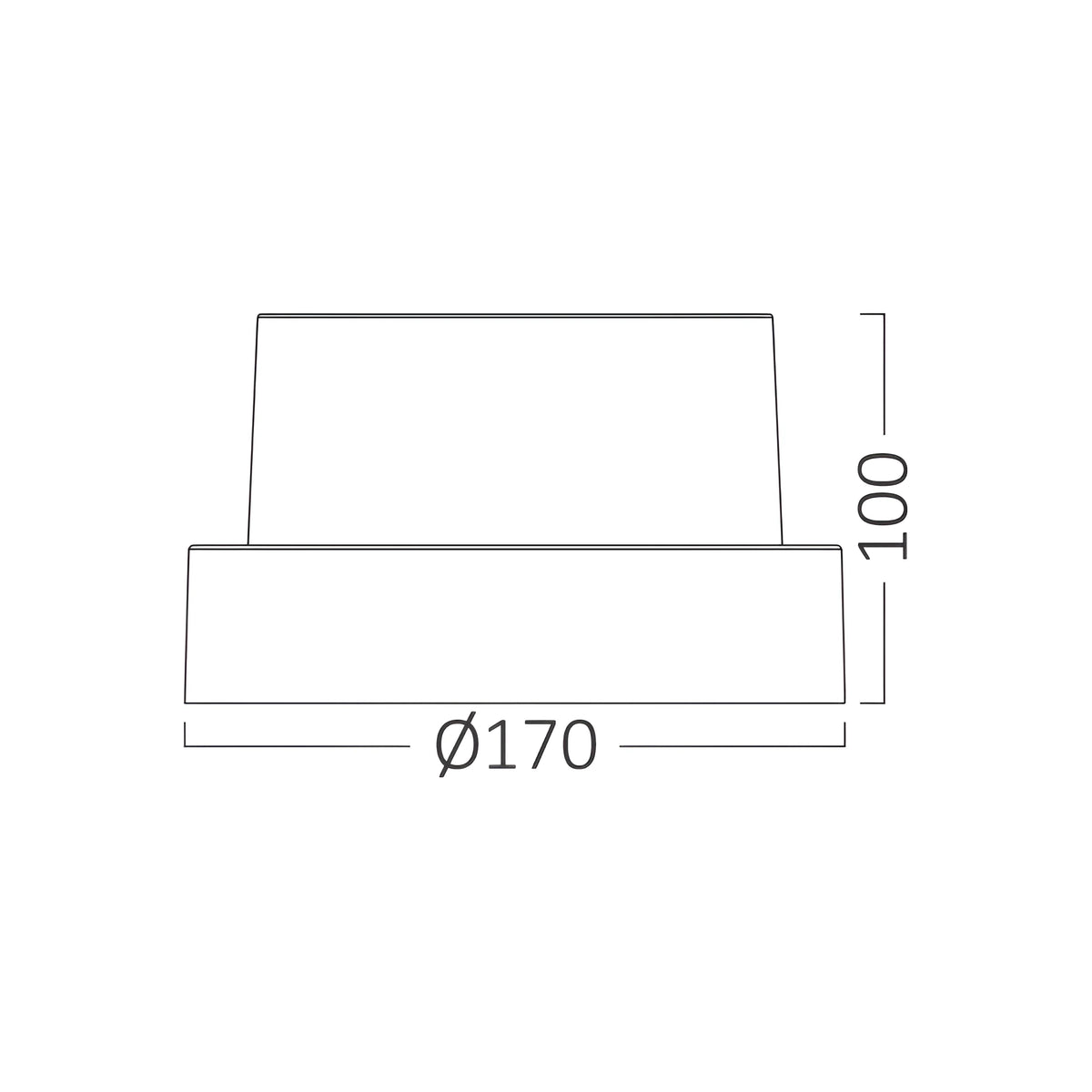 Braytron Walls Wandlamp 15W 3000K IP65 Zwart G2 RND