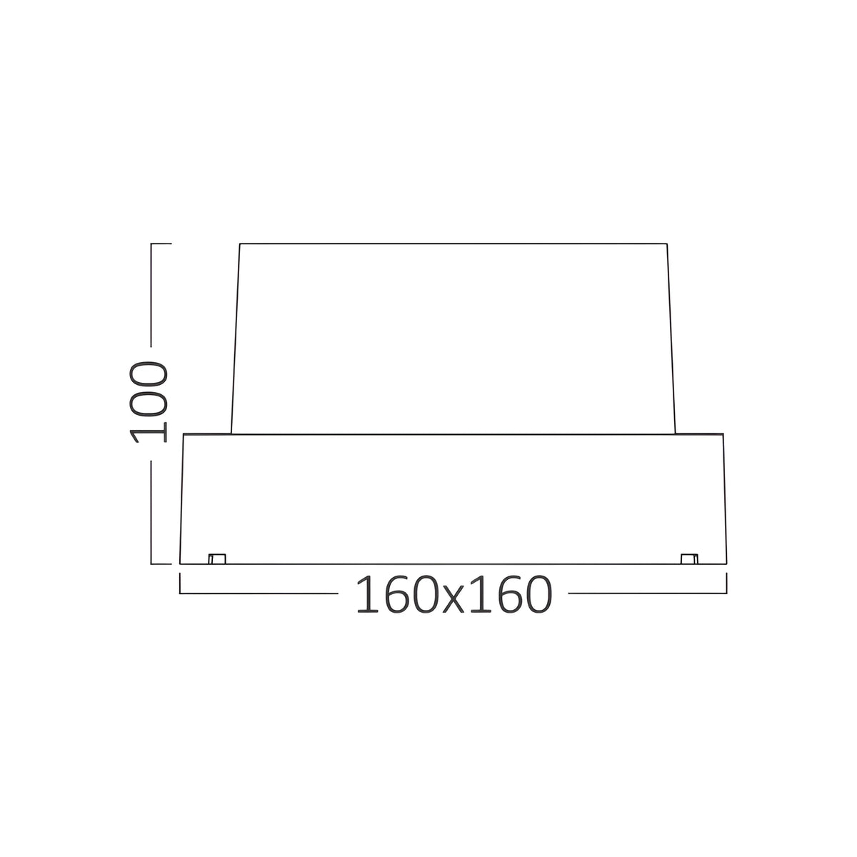 Braytron Walls Wandlamp 15W 3000K IP65 Zwart G2 SQR