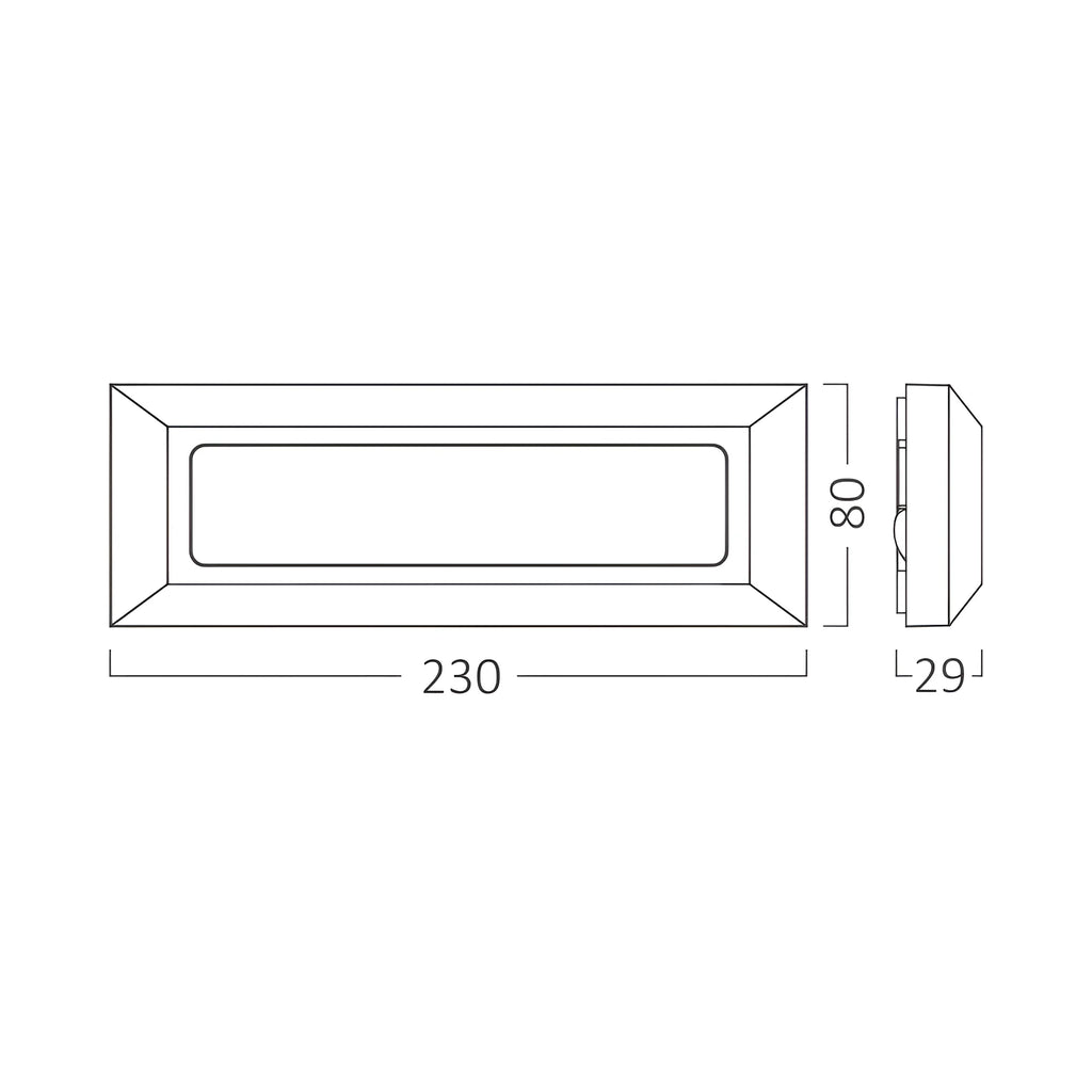 Braytron Vekta Wandlamp 3W IP65 Grijs B RCT 3IN1