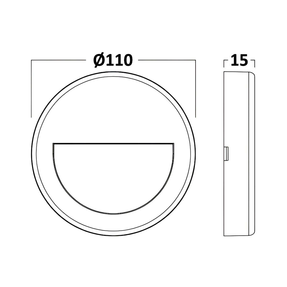 Braytron Vekta Wandlamp 3W IP65 Wit B RND 3IN1