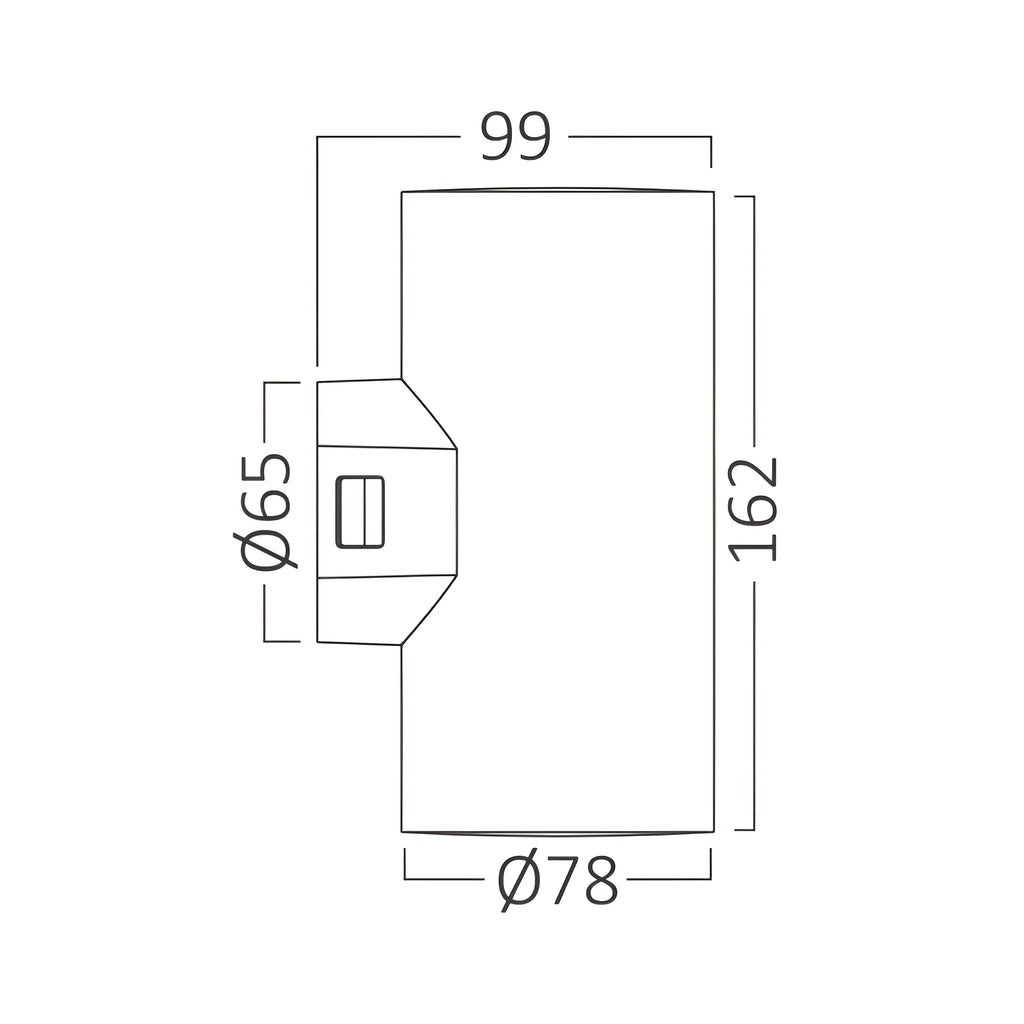 Braytron Vekta Wandlamp IP65 Grijs D WL.2 2x9W 3IN1