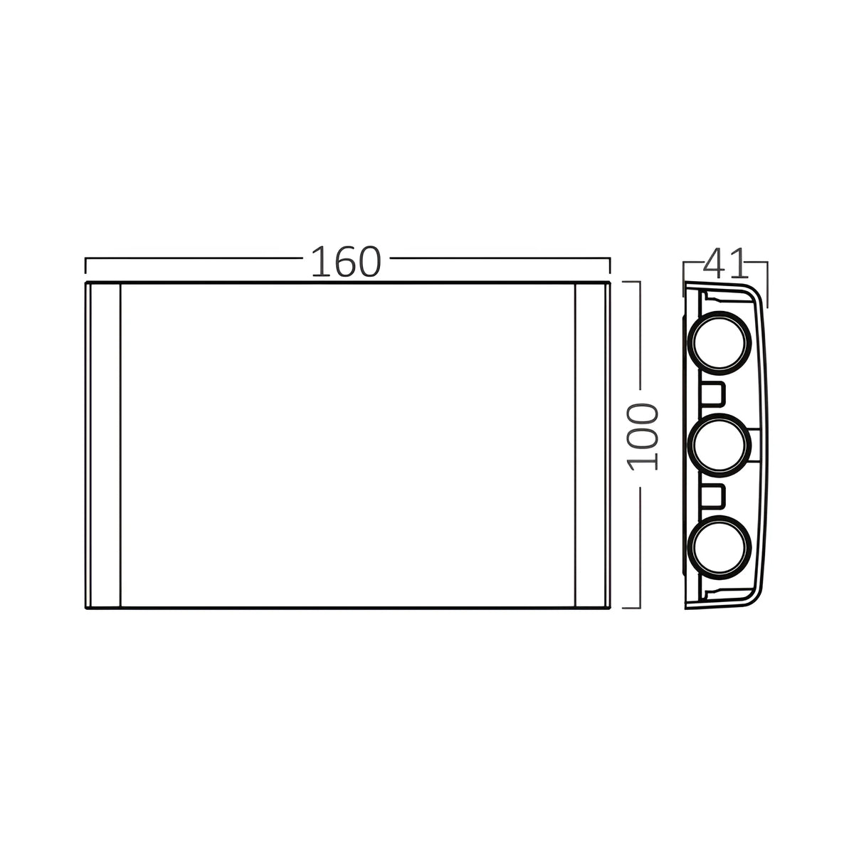 Braytron Vector Wandlamp IP65 Grijs B WL 6x1W 3IN1
