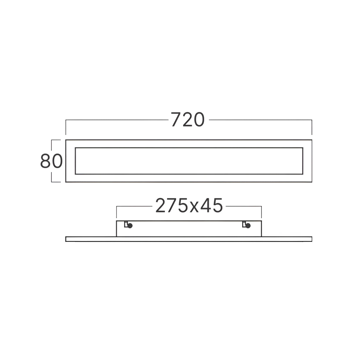 Braytron Line LED Wandlamp 18W IP54 Zwart 75