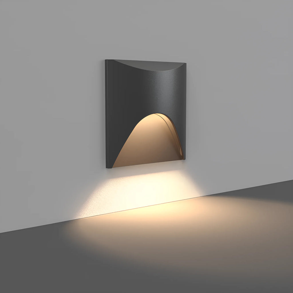 Braytron Veksus Wandlamp 3W 3000K IP65 Zwart SQR