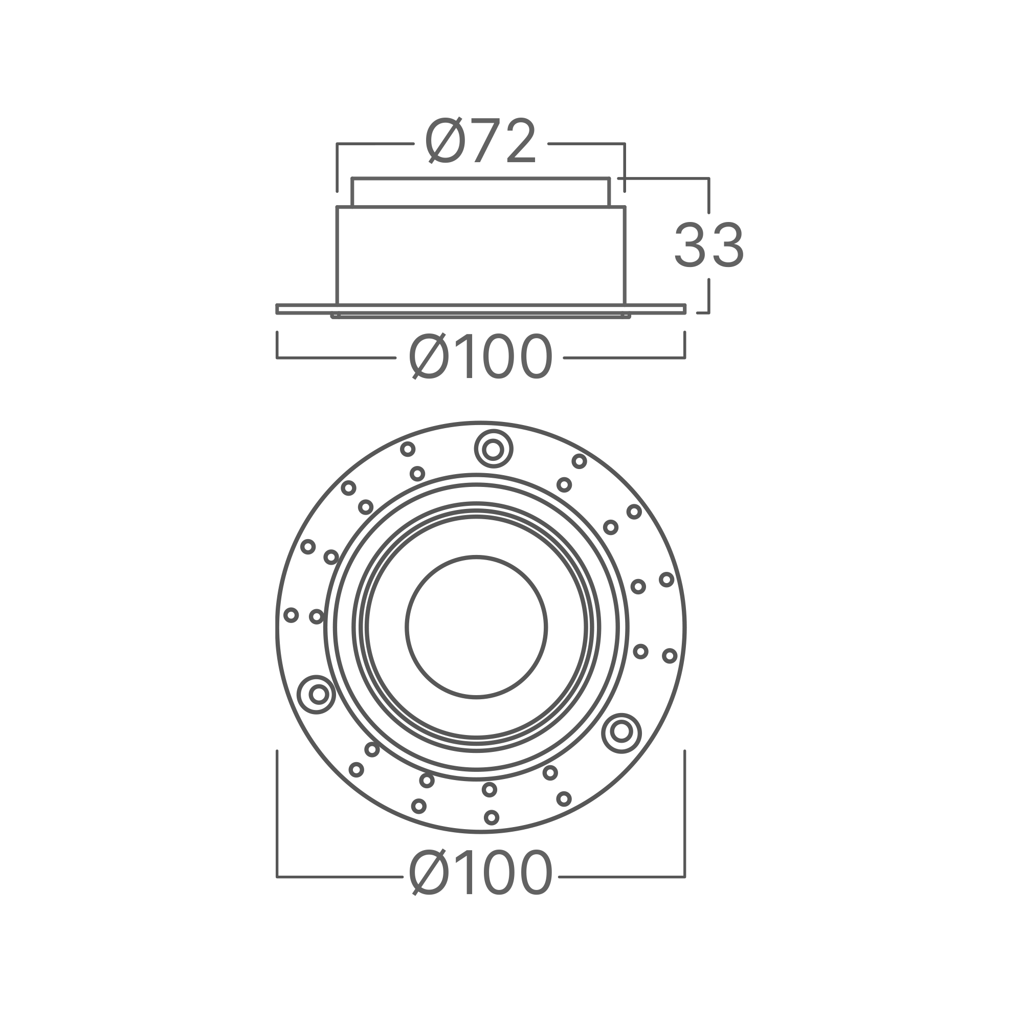 Braytron Gata LED Spot Zwart TR 2 RND