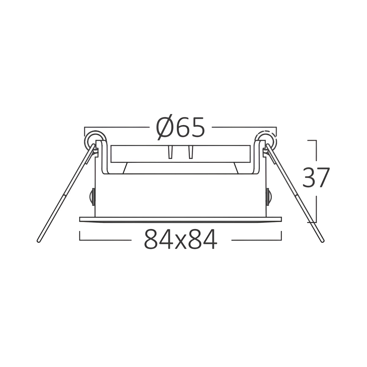Braytron Tetra LED Spot Zwart D SQR