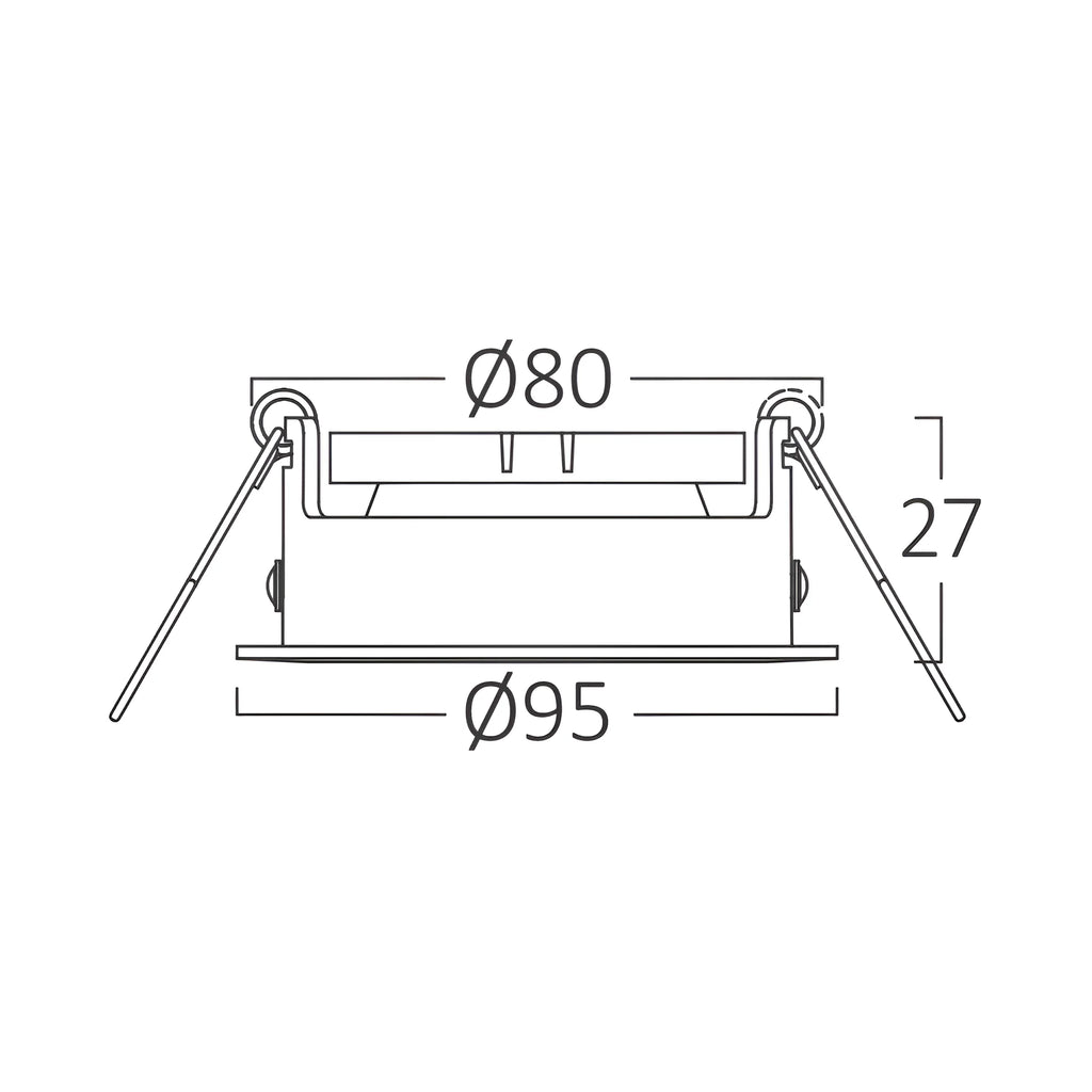 Braytron Tetra LED Spot Zwart E RND
