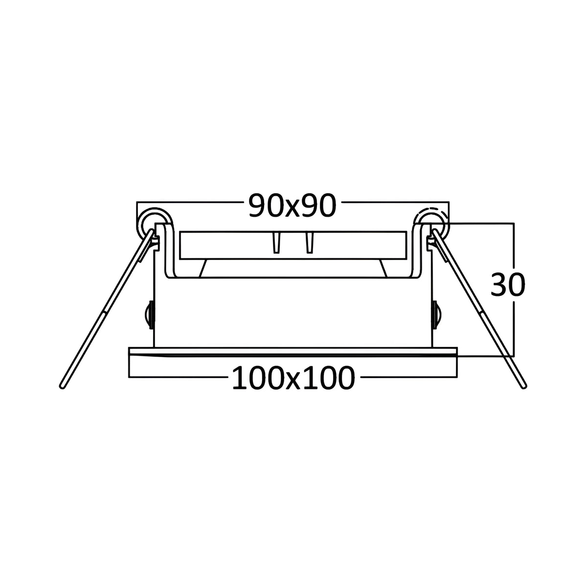 Braytron Beta LED Spot Zwart A SQR 1D