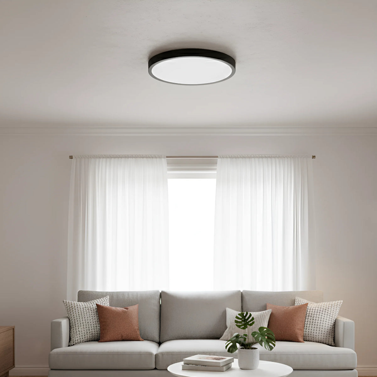 Braytron Jade Plafondlamp 20W IP44 Zwart F RND 3IN1