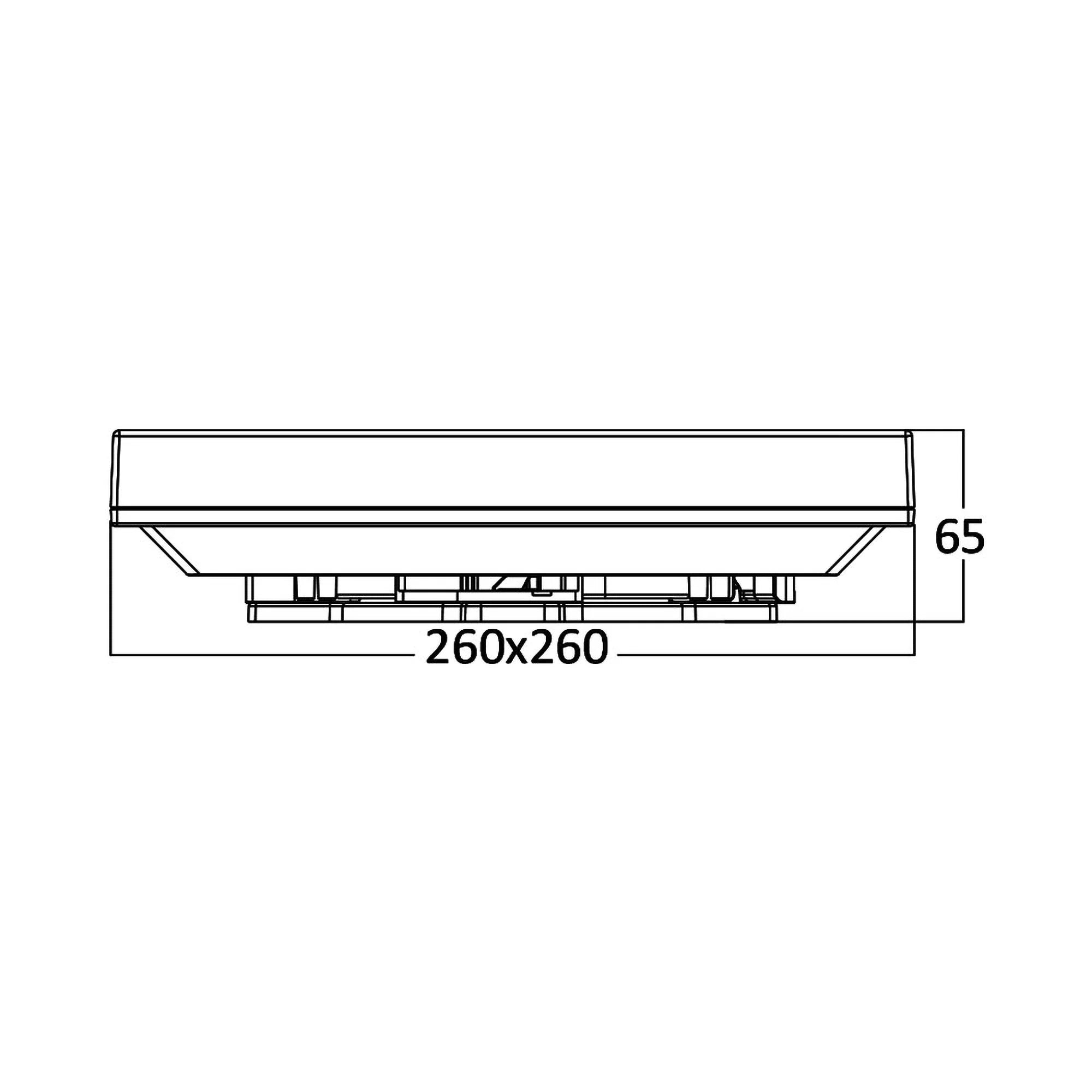 Braytron Jade Plafondlamp 20W 4000K IP44 SQR D260
