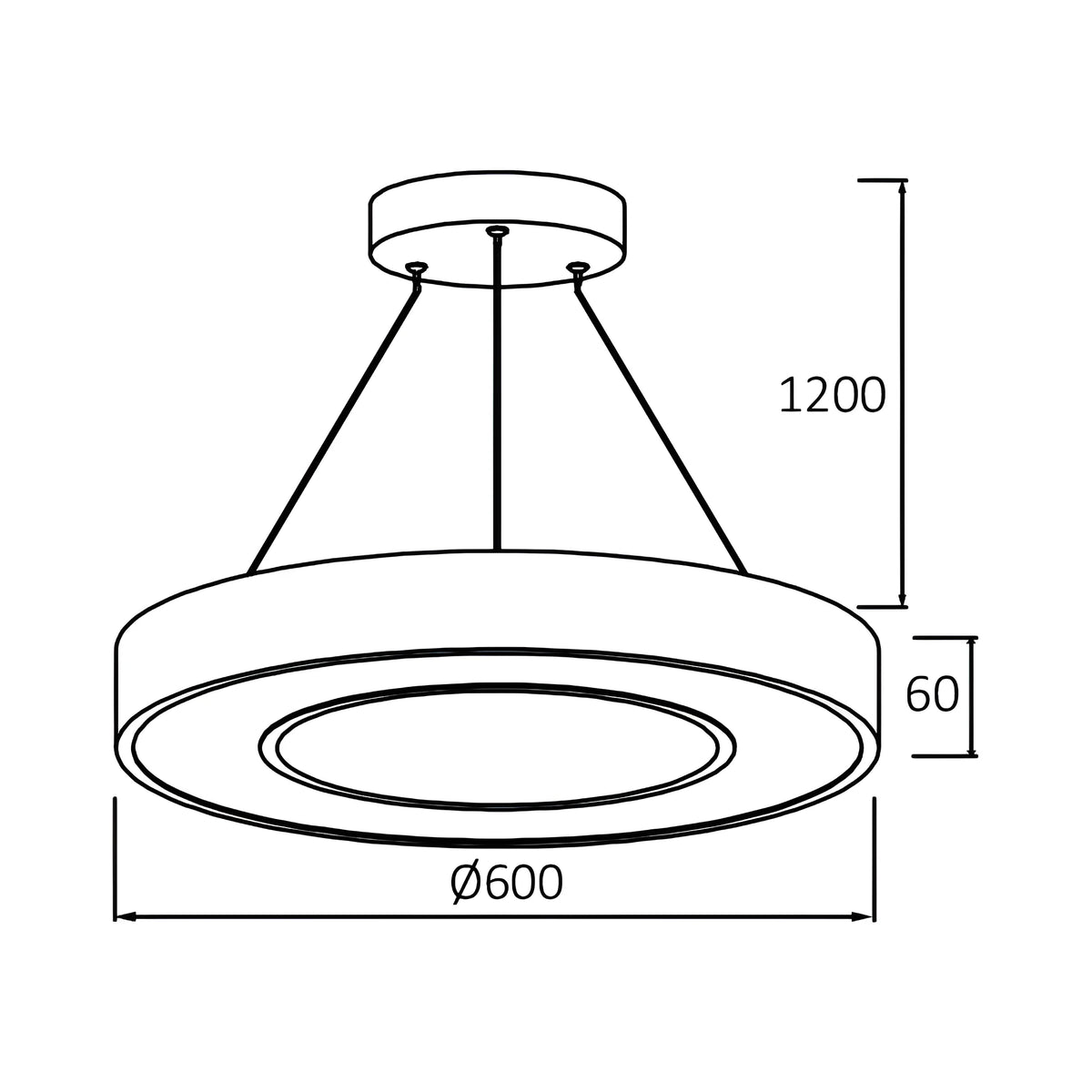 Braytron Blade Plafondlamp 45W Zwart PD RND RMT