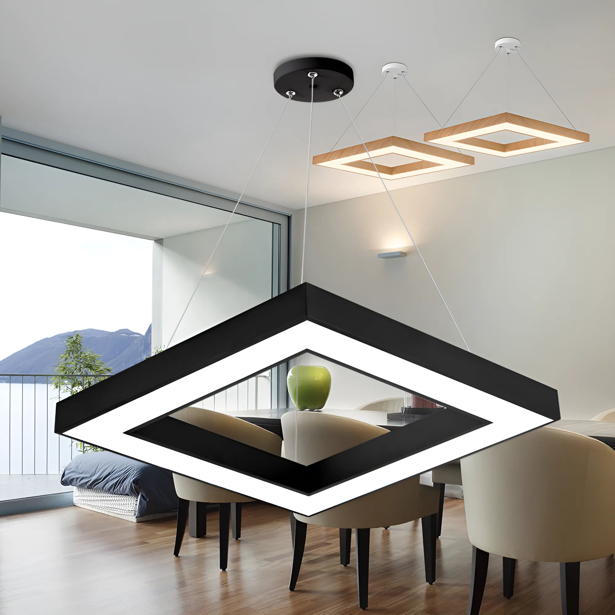 Braytron Blade Plafondlamp 36W Zwart PD SQR 3IN1