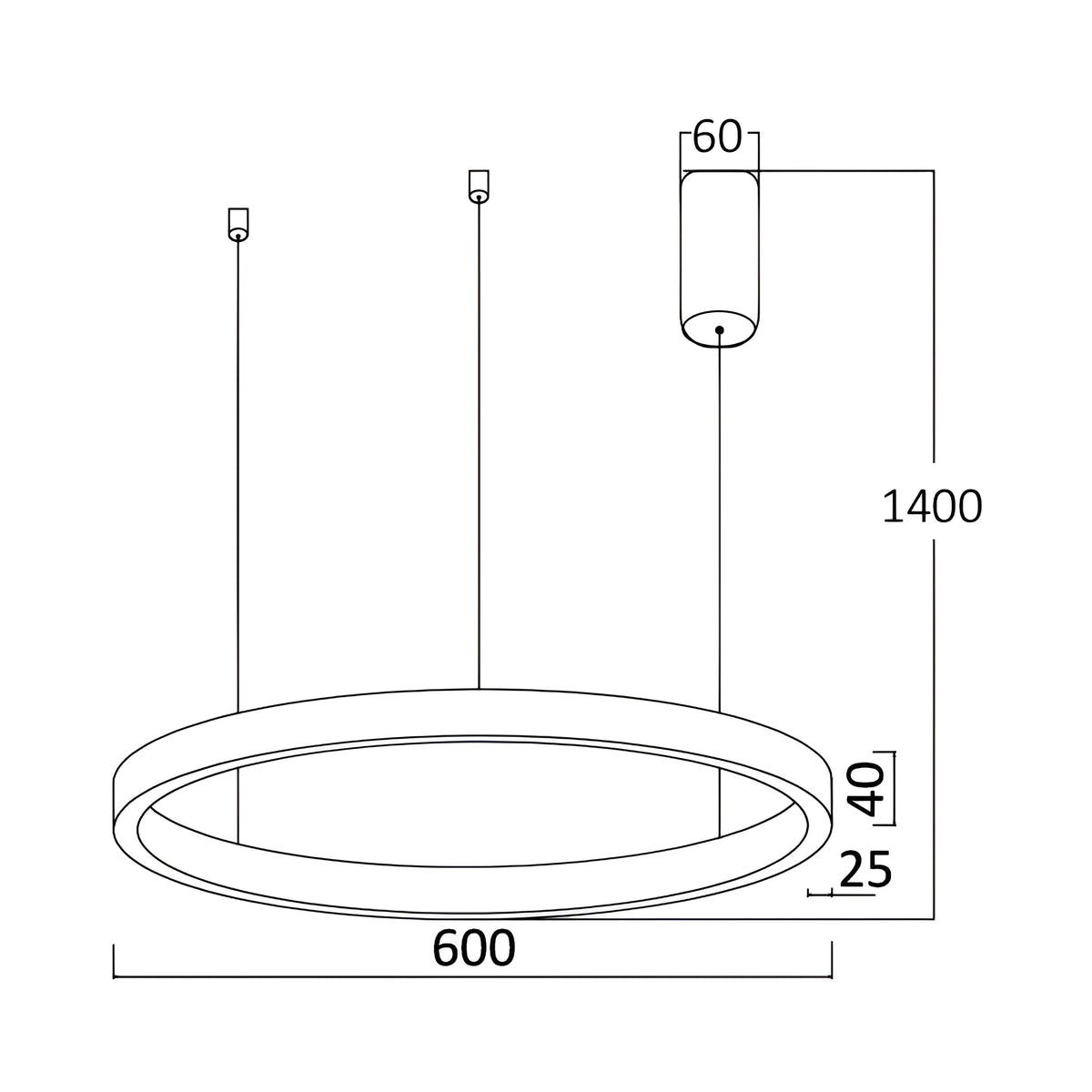 Braytron Lina Plafondlamp 35W Wit PD 2540 RND 3IN1