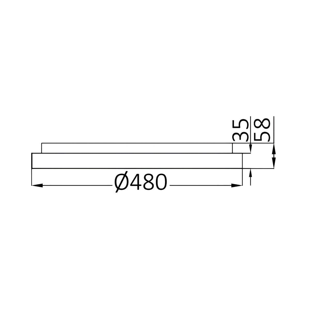 Braytron Bella Plafondlamp 36W IP20 Zwart SLS SR RND 3IN1