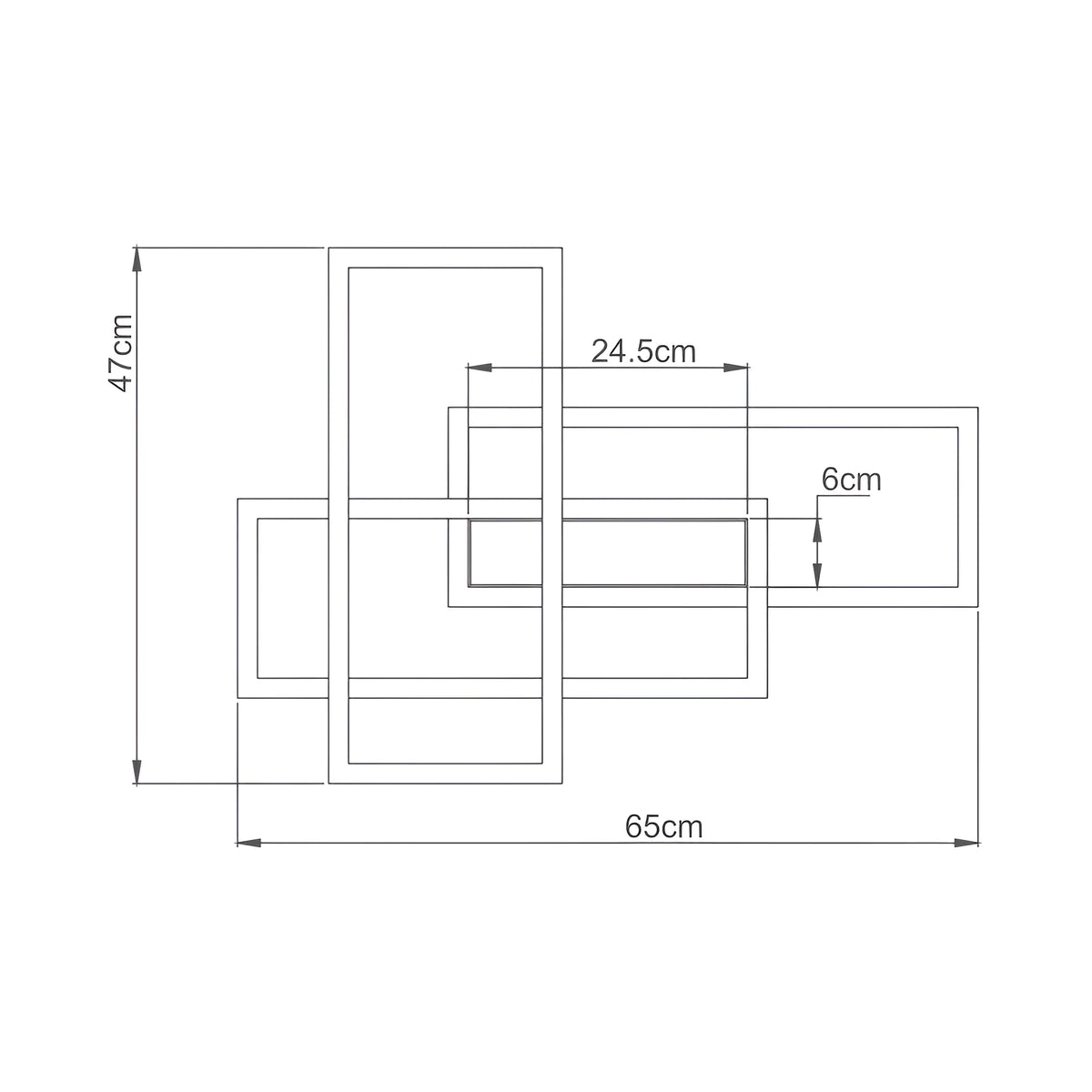 Braytron Nela Plafondlamp 65W IP20 Wit SS2 RND RMT