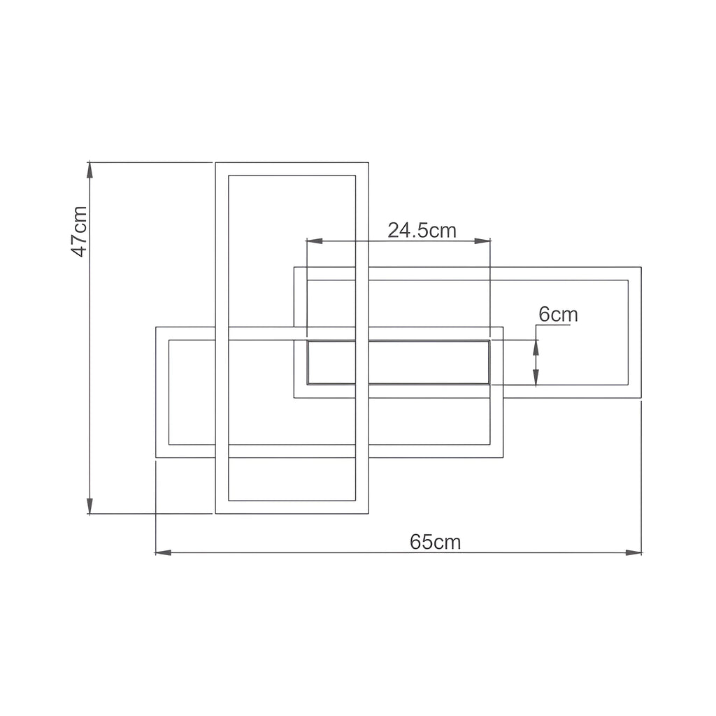 Braytron Nela Plafondlamp 65W IP20 Zwart SS2 RND RMT