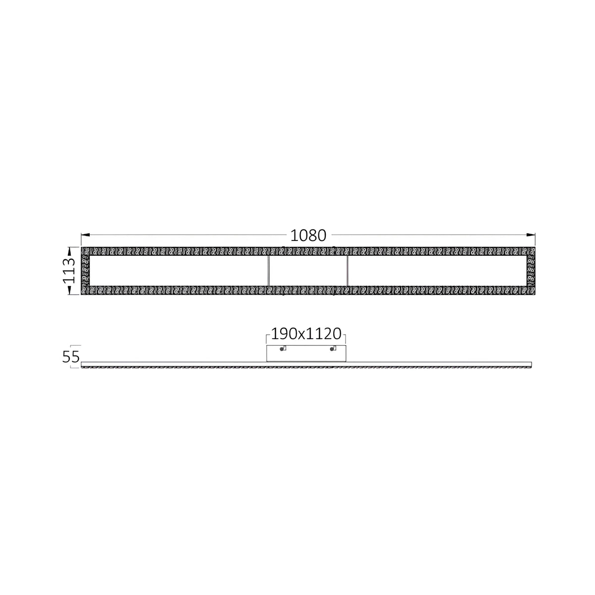 Braytron Crystal Plafondlamp 40W Zwart C 3IN1 RMT