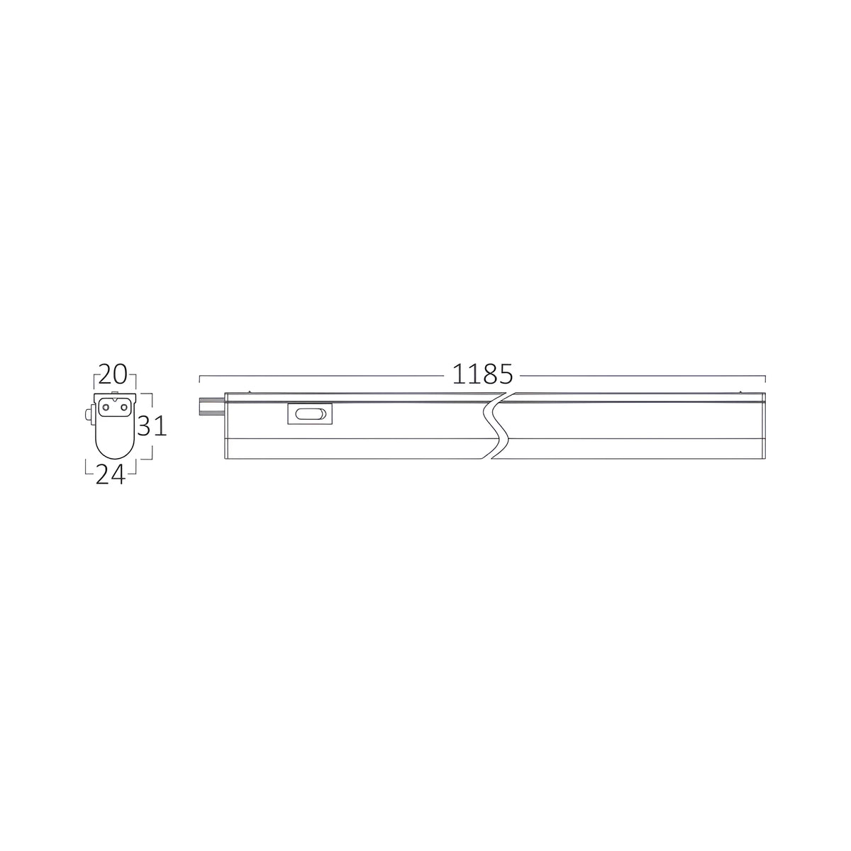 Braytron Ledline LED Wandlamp 14W 4000K Wit RND