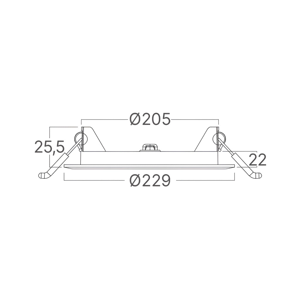 Braytron Smd LED Paneel 18W Wit CRP RND 8INC 3IN1