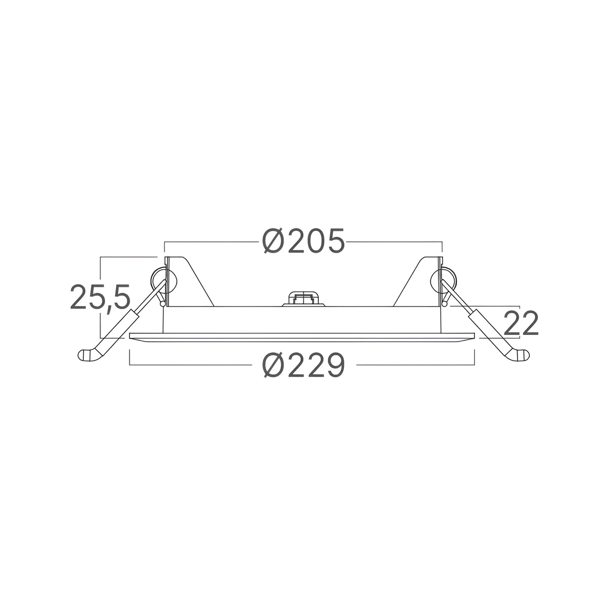 Braytron Smd LED Paneel 18W Wit CRP RND 8INC 3IN1