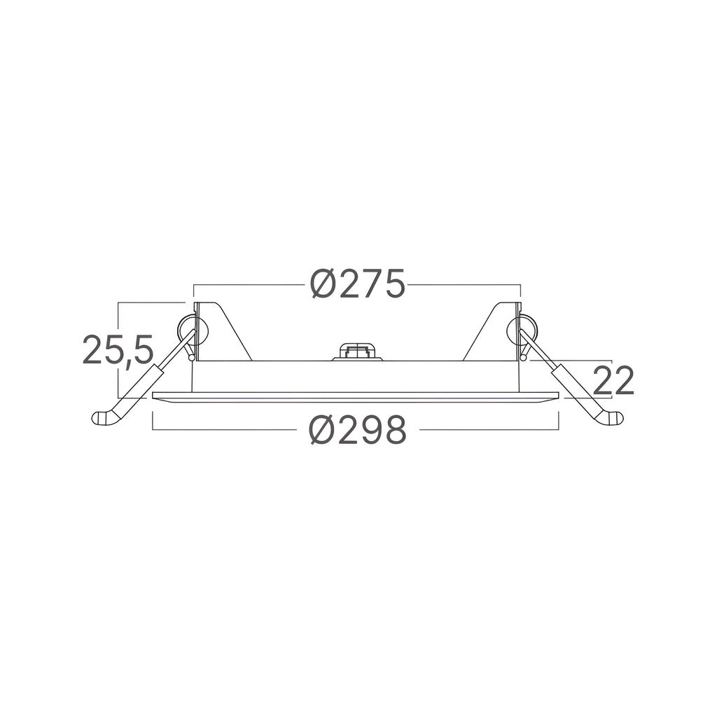 Braytron Smd LED Paneel 24W 3000K Wit CRP RND 10INC