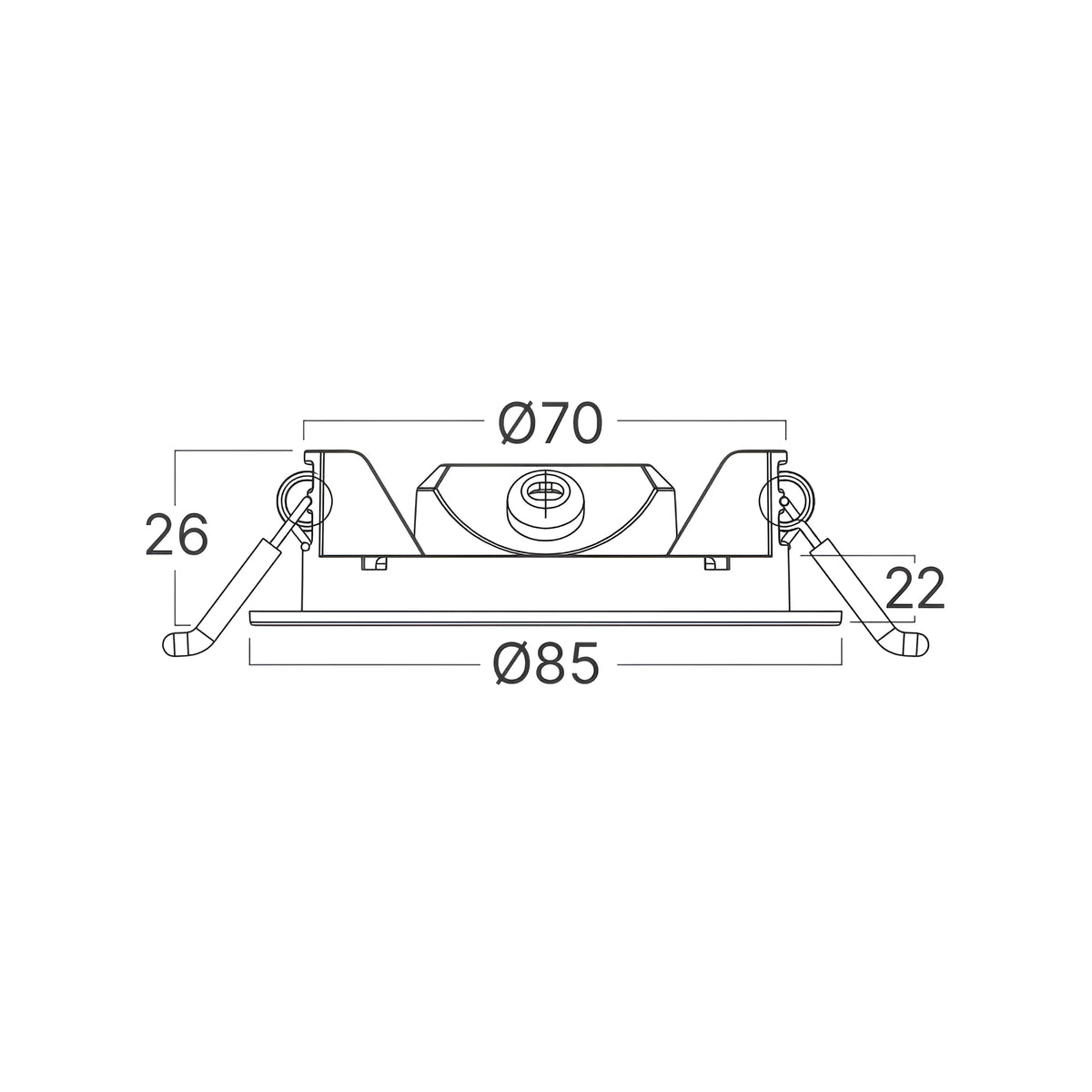 Braytron Smd LED Paneel 4W Wit CRP RND DIM 3INC 3IN1