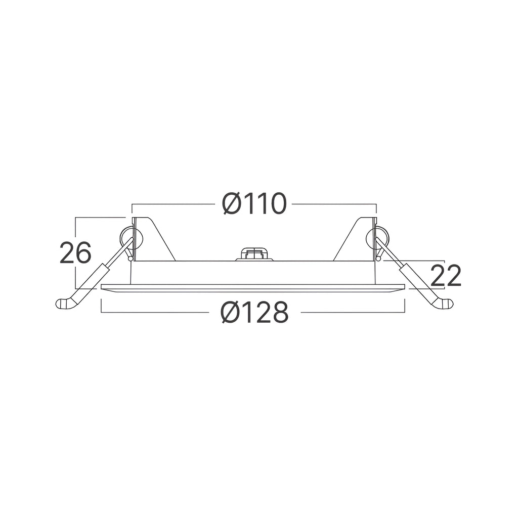 Braytron Smd LED Paneel 6W 3000K Wit CRP RND DIM 4INC