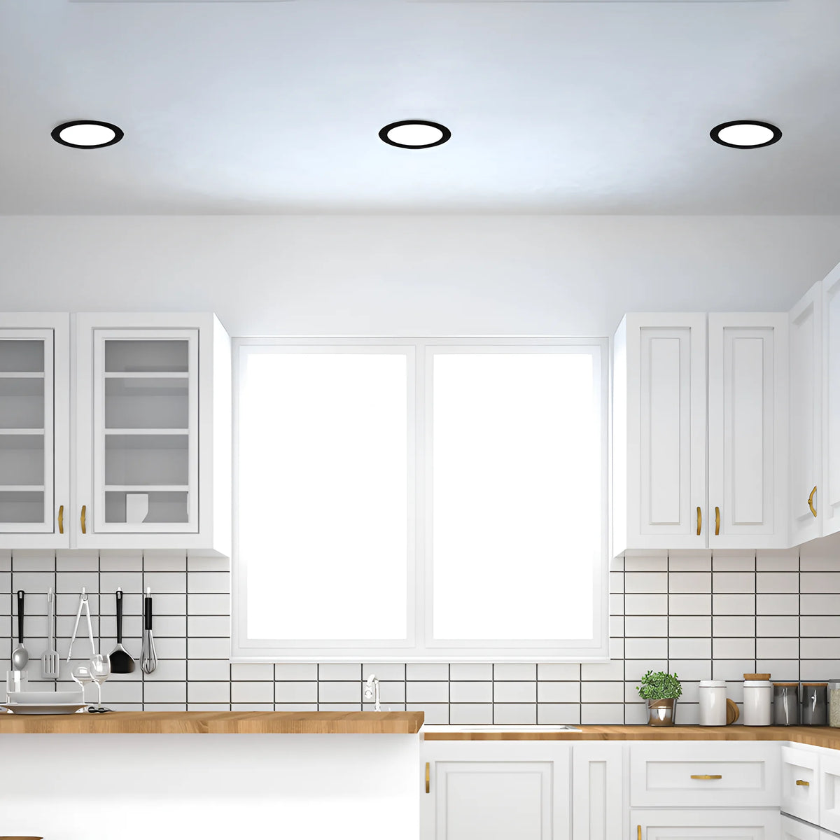 Braytron Smd LED Paneel 18W Zwart CRP RND DIM 8INC 3IN1